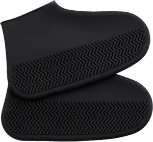 1 Pair Rain Shoe Covers Anti Slip Waterproof Shoe Covers, Silicone 11.8 Inch Sole Rain Washable Reusable Boots Cover for Women Men