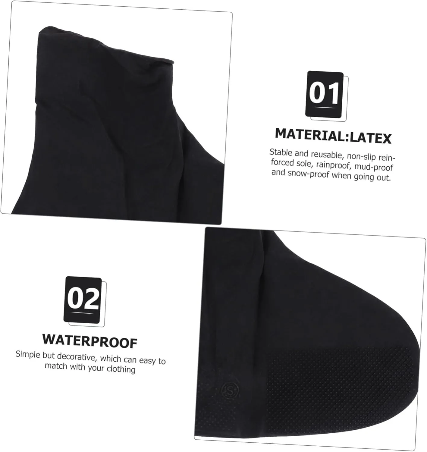 1 Pair Waterproof Shoe Cover Shoes Boot Protector rain Boot Cover Outdoor Accessory Elastic Boot Cover