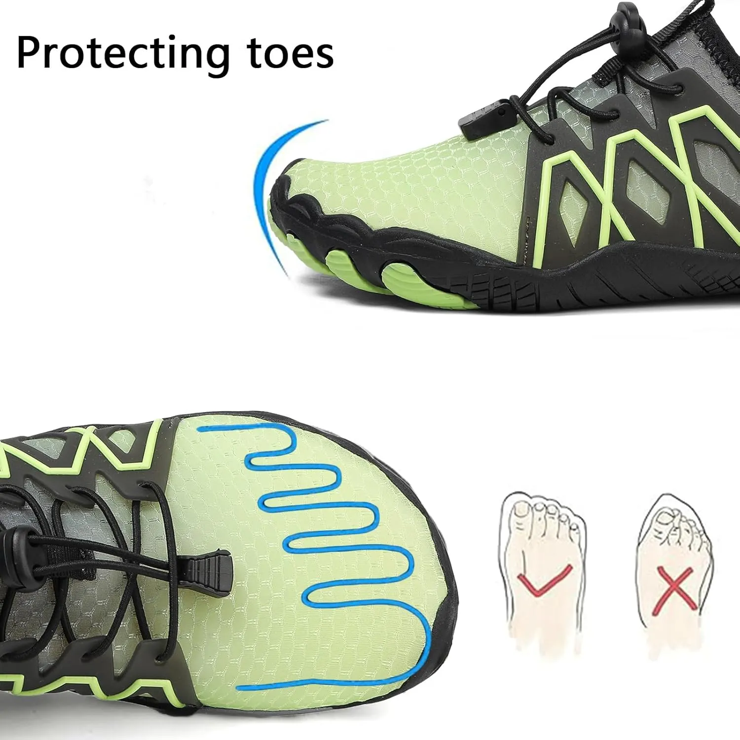 Adult Water Shoes Lightweight Men Quick-Dry Aqua Sock Barefoot Shoes Women Non-Slip Walking Athletic Swim Beach Shoe Surfing