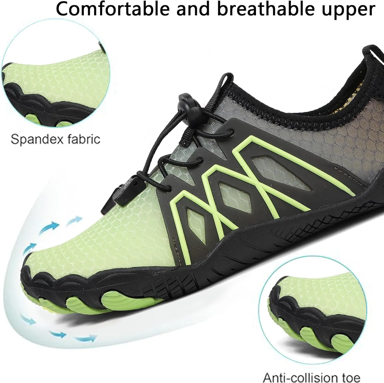 Adult Water Shoes Lightweight Men Quick-Dry Aqua Sock Barefoot Shoes Women Non-Slip Walking Athletic Swim Beach Shoe Surfing