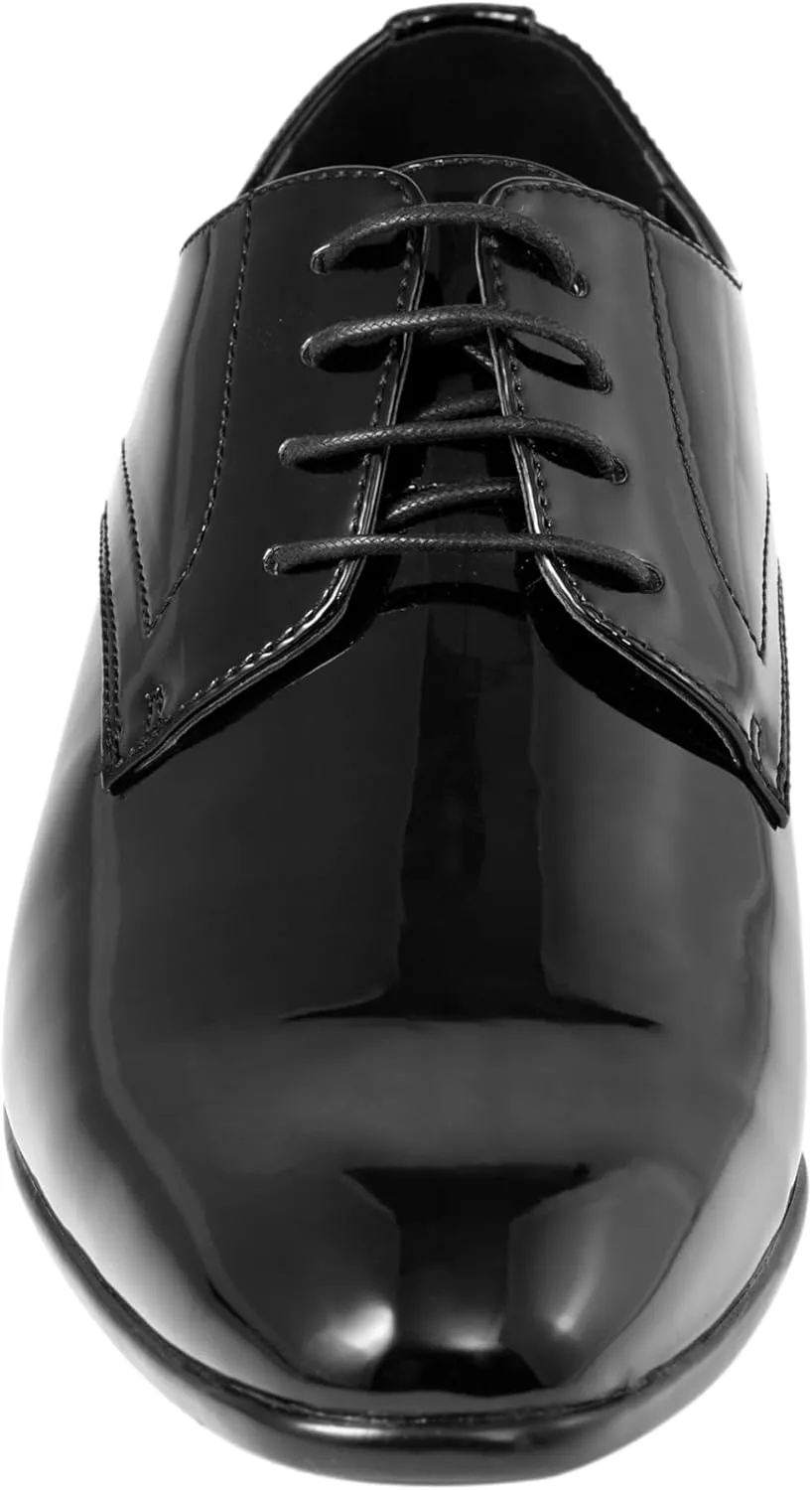 Amali Patent Tuxedo Loafer Men??s Slip-On Dress Shoes for Men Formal Loafers Mens Smoking Slippers