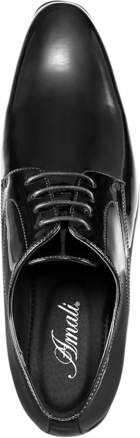 Amali Patent Tuxedo Loafer Men??s Slip-On Dress Shoes for Men Formal Loafers Mens Smoking Slippers