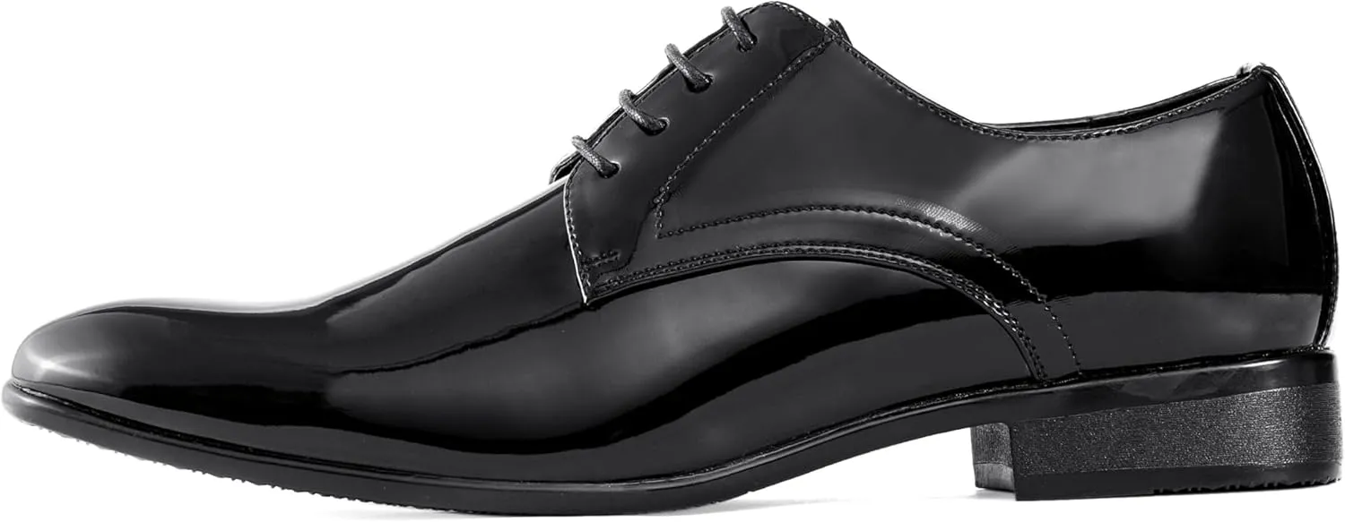 Amali Patent Tuxedo Loafer Men??s Slip-On Dress Shoes for Men Formal Loafers Mens Smoking Slippers