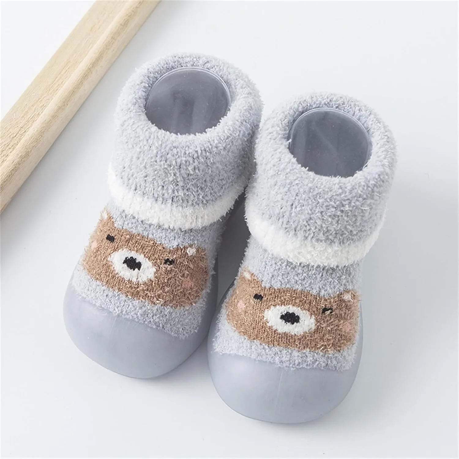 Baby Shoes,Toddler Kids Infant Boys Girls Shoes First Walkers Thickened Warm Cute Cartoon Socks Shoes Antislip Shoes