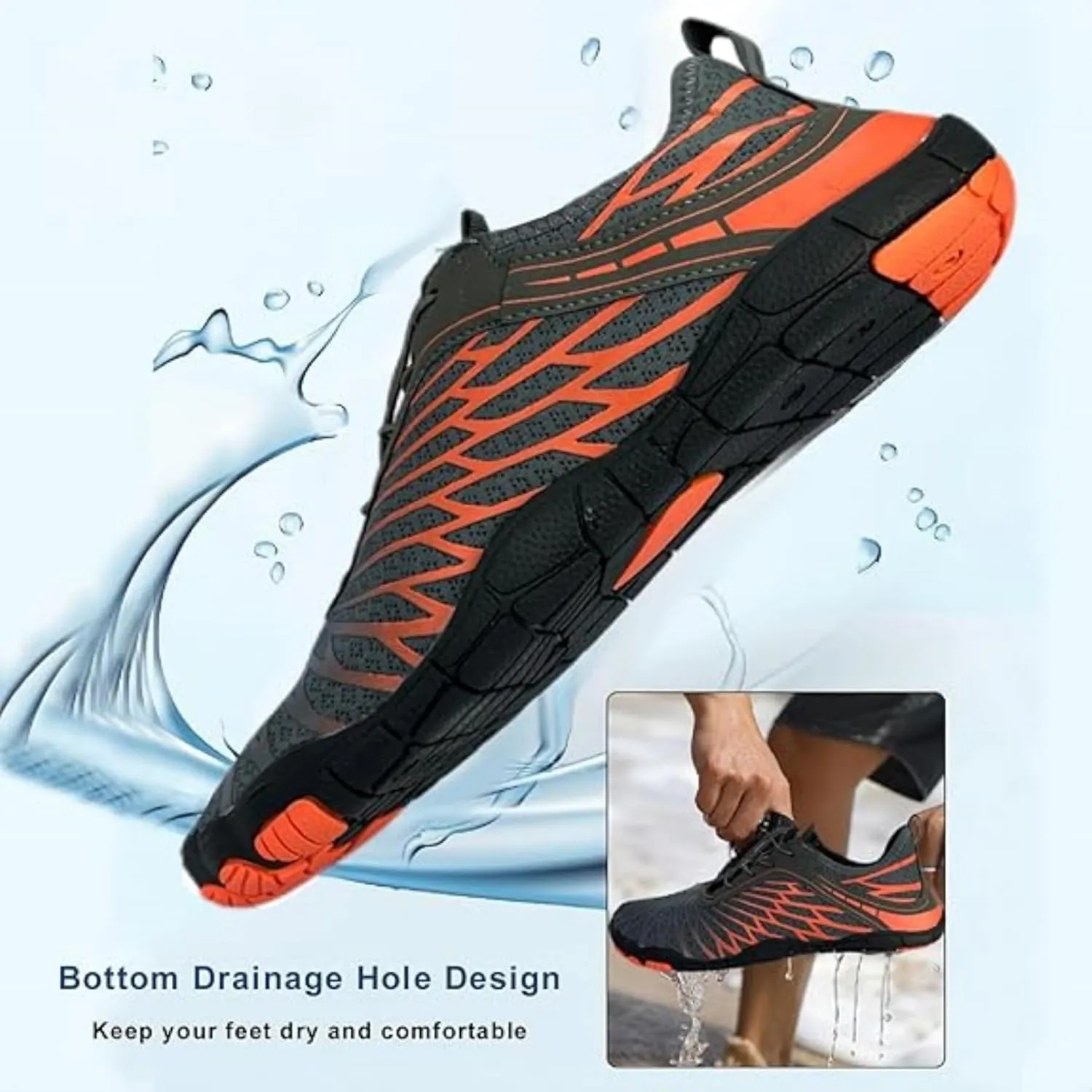 Barefoot Shoes for Women Men, Breathable Non Slip Athletic Water Footwear, Pro Wide Toe Box for Hiking