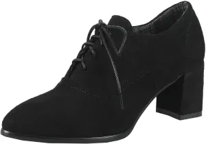 BEAUPAS Women's Chunky Lace Up Oxford Block High Heels Pointed Toe Pumps Shoes