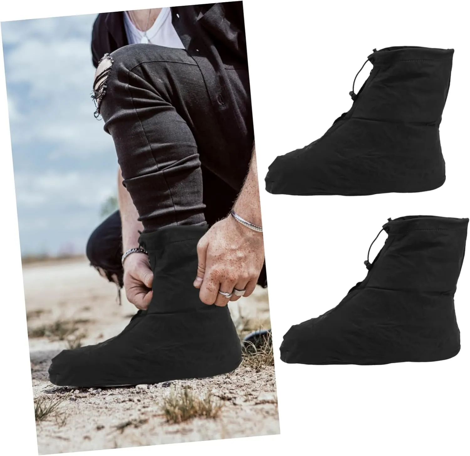 BESPORTBLE Shoe Cover Rain Shoe Protector Waterproof Riding Overshoes Winter Overshoes Neoprene Overshoes Men Shoe