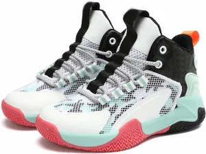 Big Boys Basketball Shoes High Top Youth Fashion Lightweight Volleyball Sneakers Comfortable Non-Slip Footwear