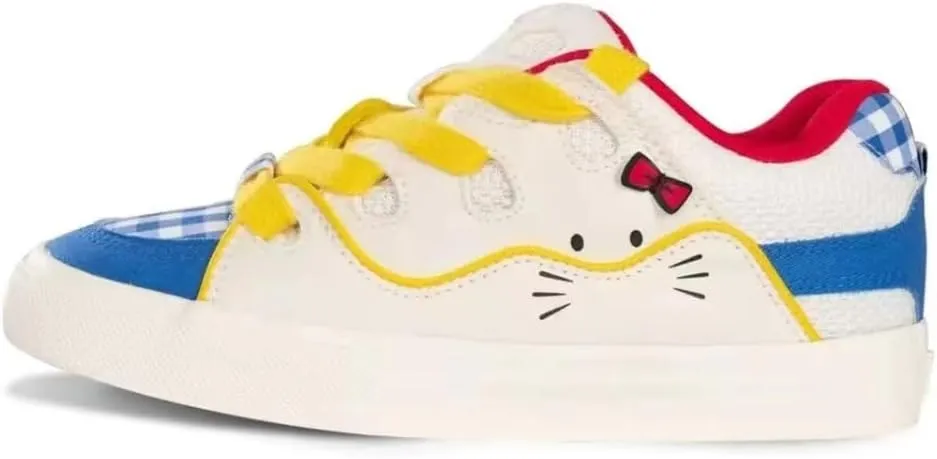 Bow Chunky Sneaker Cute Y2K Platform Walking Shoes for Women & Girls with Kitten Design for Travel and Gift Giving