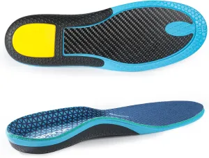 Carbon Fiber Shock-Absorbing Insole with Arch Support is Suitable for Basketball, Running, Cycling, Outdoor Hiking and Other Daily Sports. (Blue, M7.5/8W8.5/9270mm)
