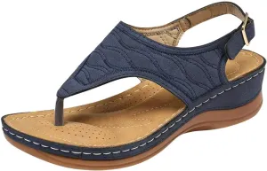 Cathalem Flat Sandals for Women, Women Walking Slippers with Arch Support Vintage Slip On Flip Flops