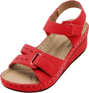 Cathalem Orthopedic Wedge Sandals for Women Platform Ankle Strap Open Toe Sandals Summer Dressy 2024 Comfortable Outdoor Sandals