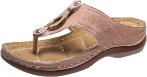 Cathalem Sandals for Women Summer Dressy, Orthopedic Sandals for Women Walking Slippers Platform Anti-Slip Sandal Slip On Flip Flops