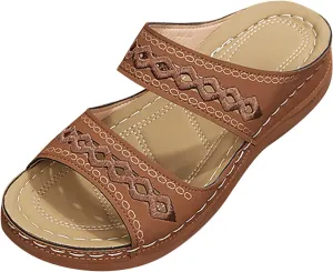 Cathalem Summer Sandals for Women 2024 Open Toe Ankle Strap Platform Sandals Casual Strappy Low Wedges Sandals