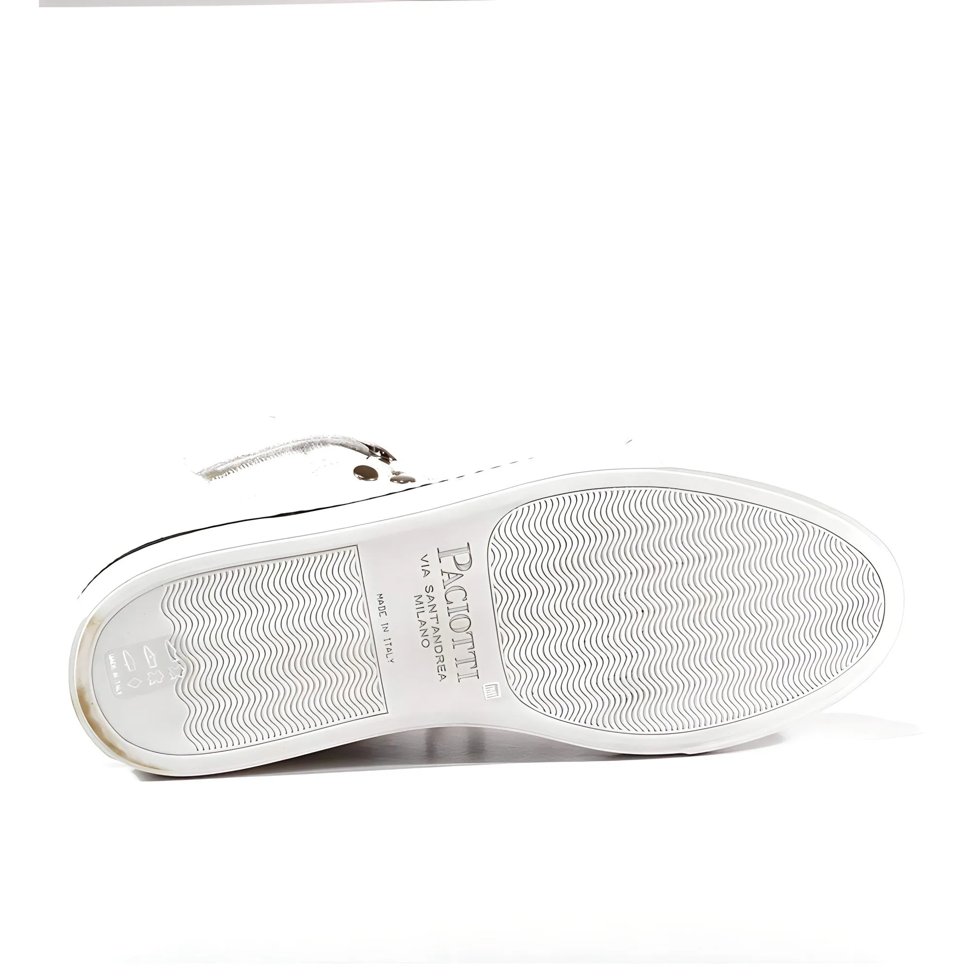 Cesare Paciotti Luxury Italian Men's Designer Shoes Dan Bianco Dakar Black / White Leather Sneakers (CPM3032)