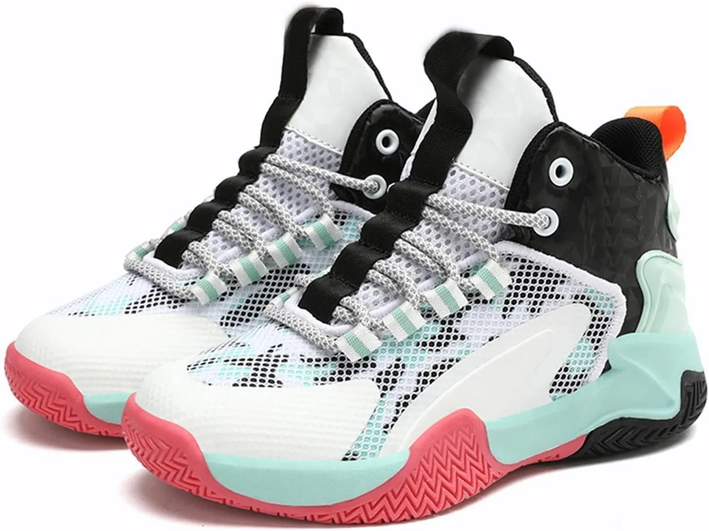 Childrens Outdoor Sneakers Lace Ankle Non Slip Sport Shoes Kids Boys Girls Basketball Sport High Top Breathable Sneakers