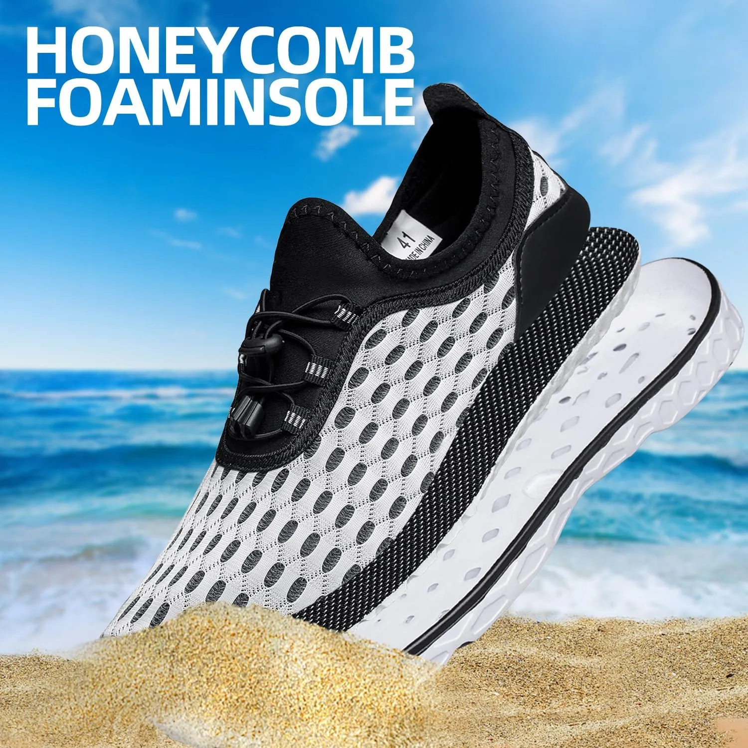 DOUSSPRT Men's Water Shoes Quick Drying Sports Aqua Shoes