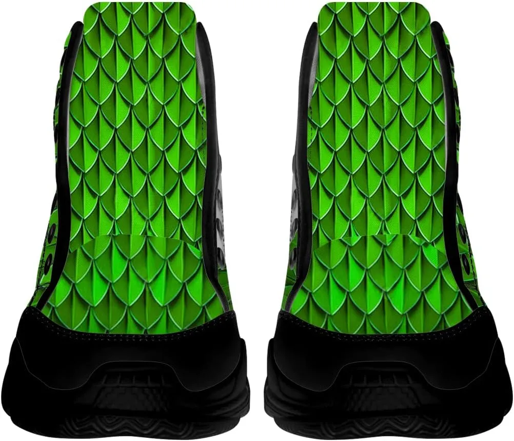 Dragon Scales Shoes Men High Top Sneakers Black Lace-up High Tops Canvas Shoes Gifts for Him Her