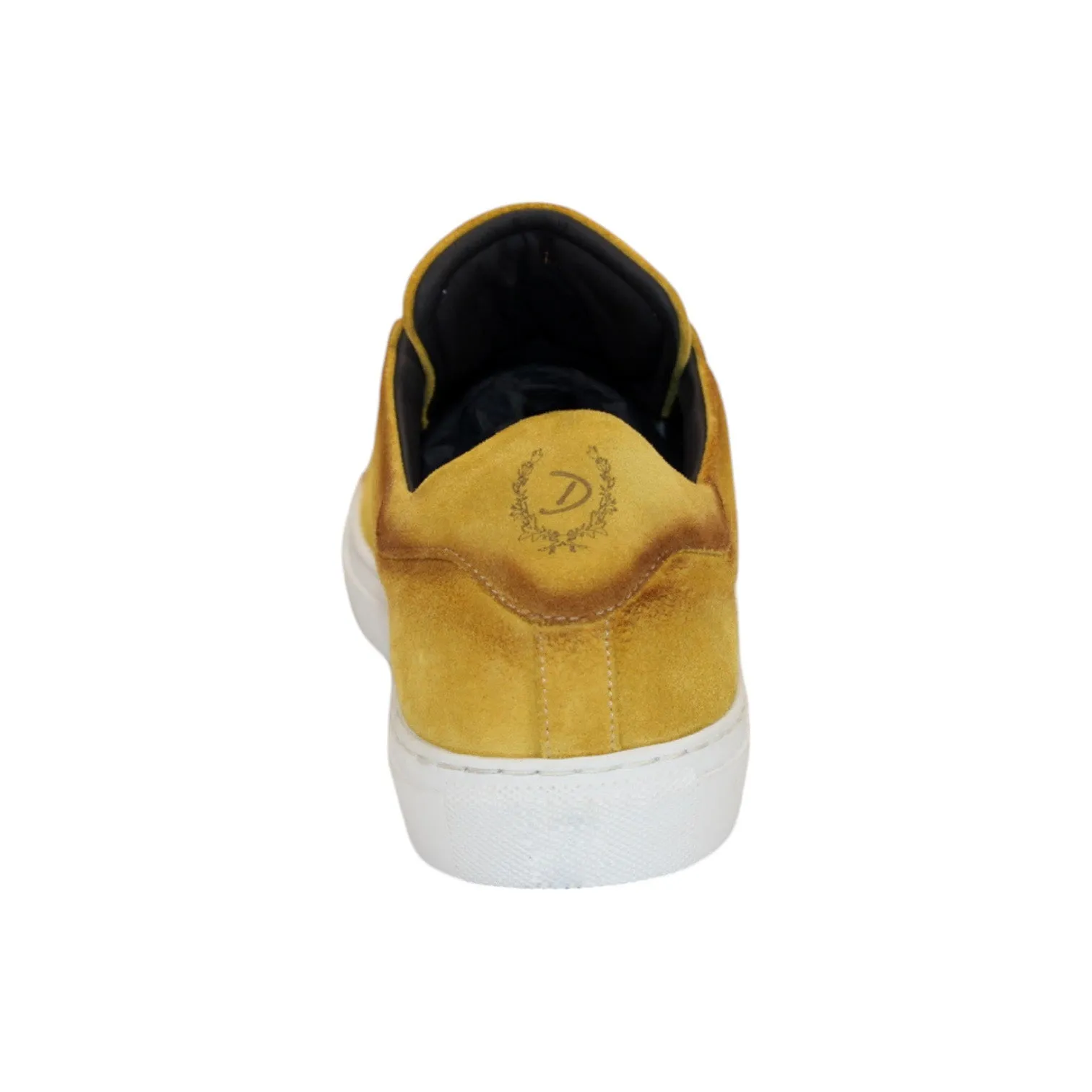 Duca Cremona Men's Shoes Yellow Suede Leather Sneakers (D1150)