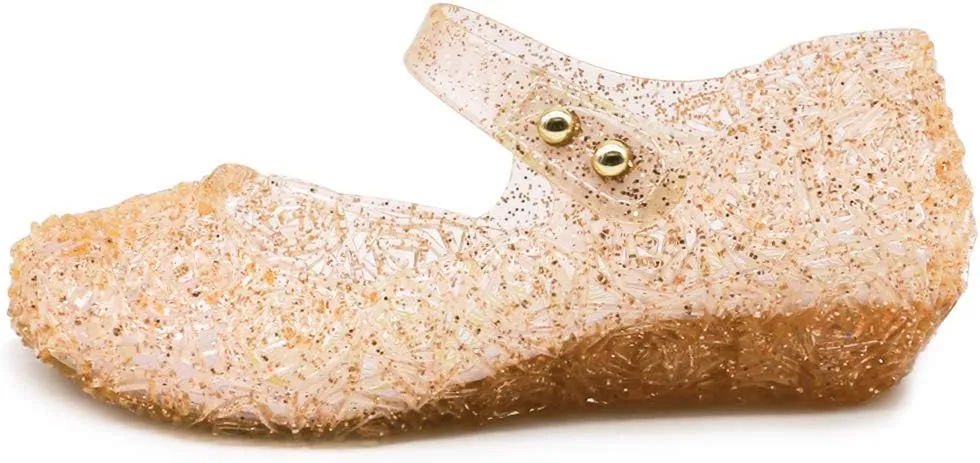 eccbox Princess Girls Sandals Dance Party Cosplay Jelly Shoes Mary Jane for Toddler Kids