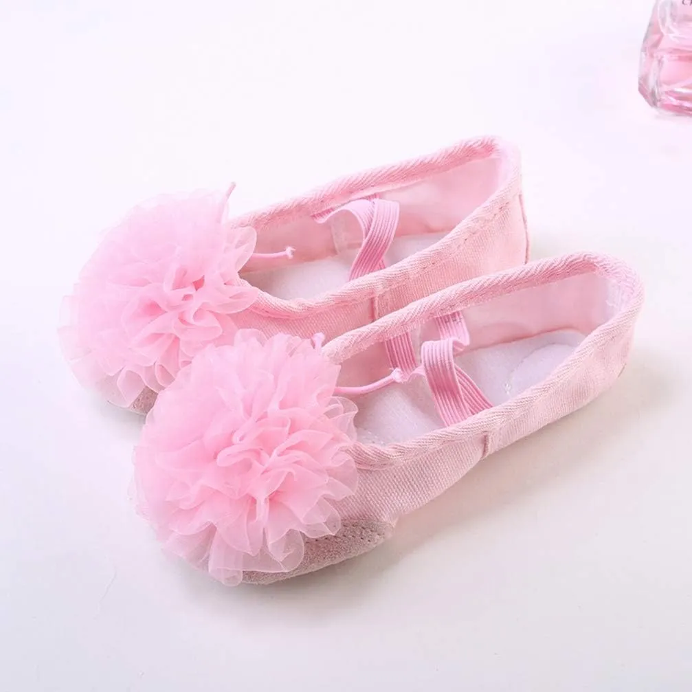 EXCEART 1 Pair Dance Shoes Jazz Shoes Yoga Footwear Ballet Shoes Socks Girls Slide Sandals Canvas Flats for Women Dancing Shoes Pocket Shoes The Flowers Yoga Shoes Set