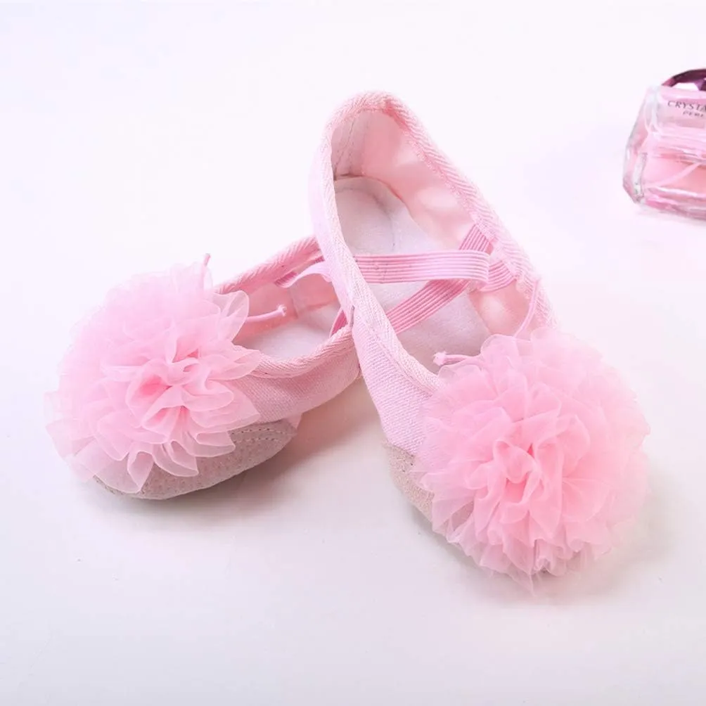 EXCEART 1 Pair Dance Shoes Jazz Shoes Yoga Footwear Ballet Shoes Socks Girls Slide Sandals Canvas Flats for Women Dancing Shoes Pocket Shoes The Flowers Yoga Shoes Set
