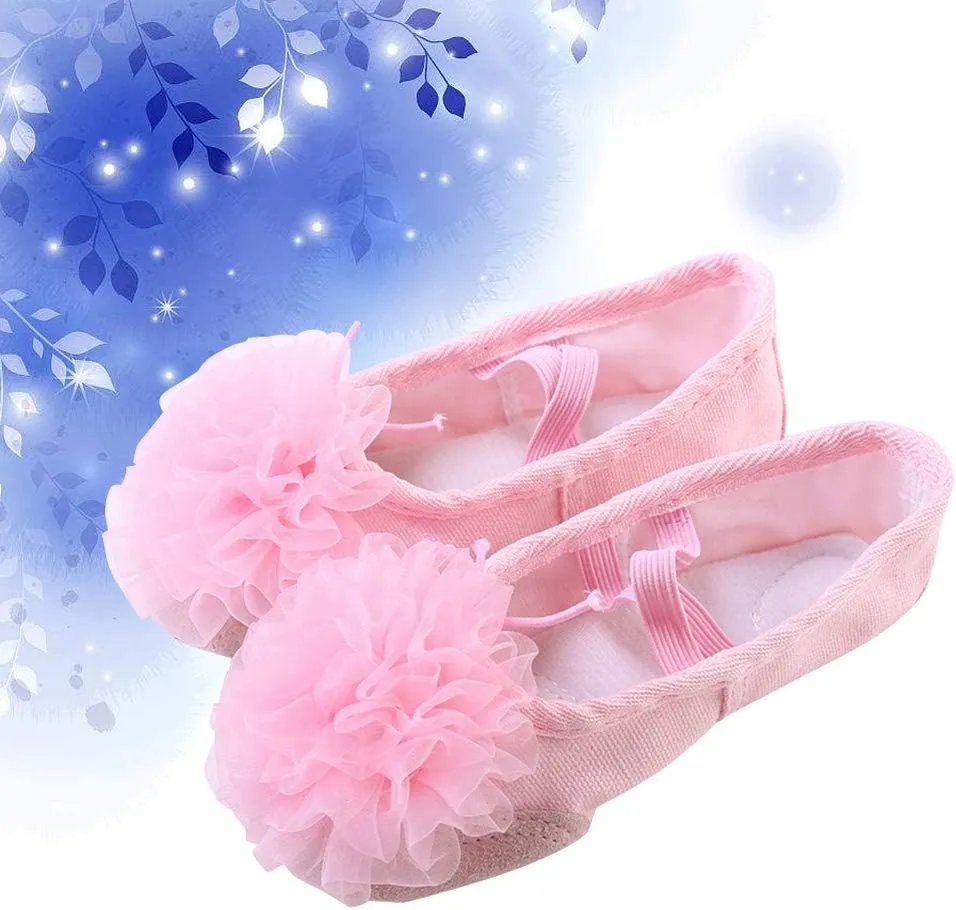 EXCEART 1 Pair Dance Shoes Jazz Shoes Yoga Footwear Ballet Shoes Socks Girls Slide Sandals Canvas Flats for Women Dancing Shoes Pocket Shoes The Flowers Yoga Shoes Set
