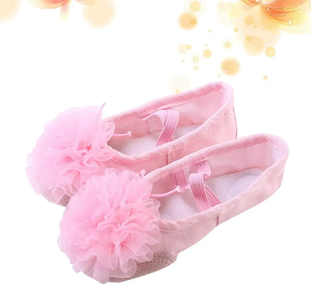 EXCEART 1 Pair Dance Shoes Jazz Shoes Yoga Footwear Ballet Shoes Socks Girls Slide Sandals Canvas Flats for Women Dancing Shoes Pocket Shoes The Flowers Yoga Shoes Set