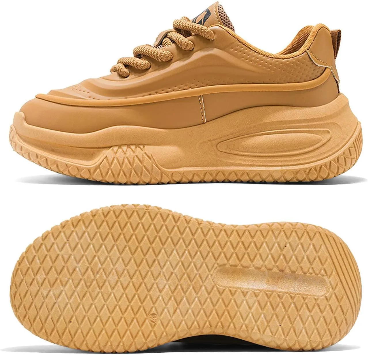 Exusiai Men's Walking Chunky Shoes Fashion Breathable Non Slip Chunky Sneakers Outdoor Workout School Tennis Travel