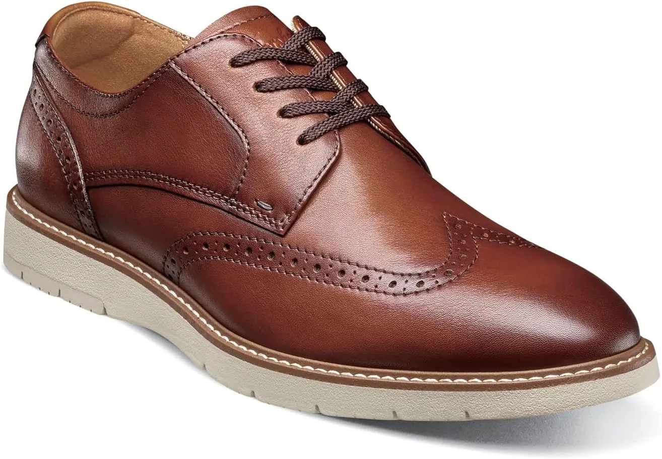 Florsheim Vibe Wingtip Oxford Men's Oxford, 9.5 D(M) US, Cognac