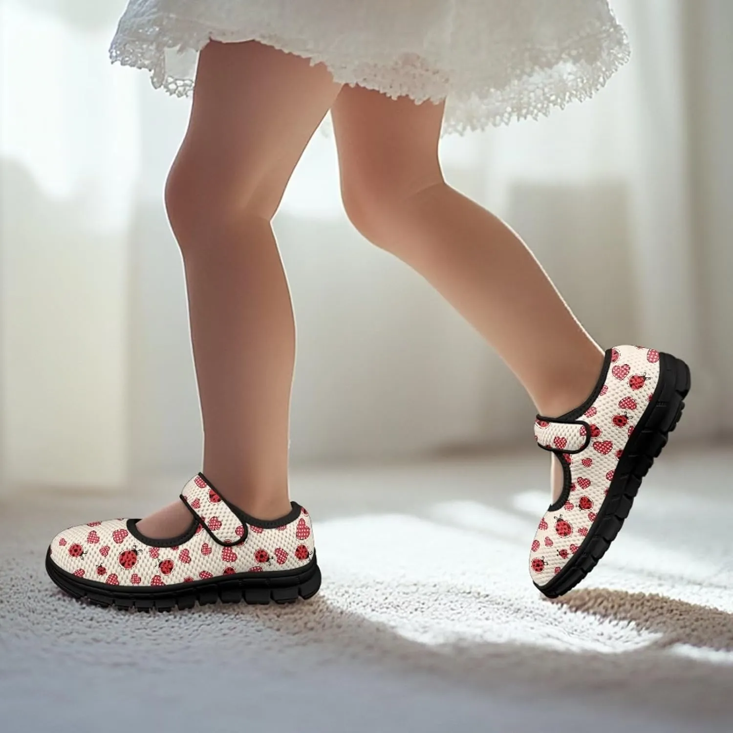 Forchrinse Toddler Little Girl Mary Jane Dress Shoes Purple Mermaid Scales Print Princess Birthday Party Flats for Girl Non Slip Soft Sole Back to School Shoes