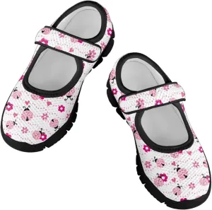 Forchrinse Toddler Little Girl Mary Jane Dress Shoes Purple Mermaid Scales Print Princess Birthday Party Flats for Girl Non Slip Soft Sole Back to School Shoes