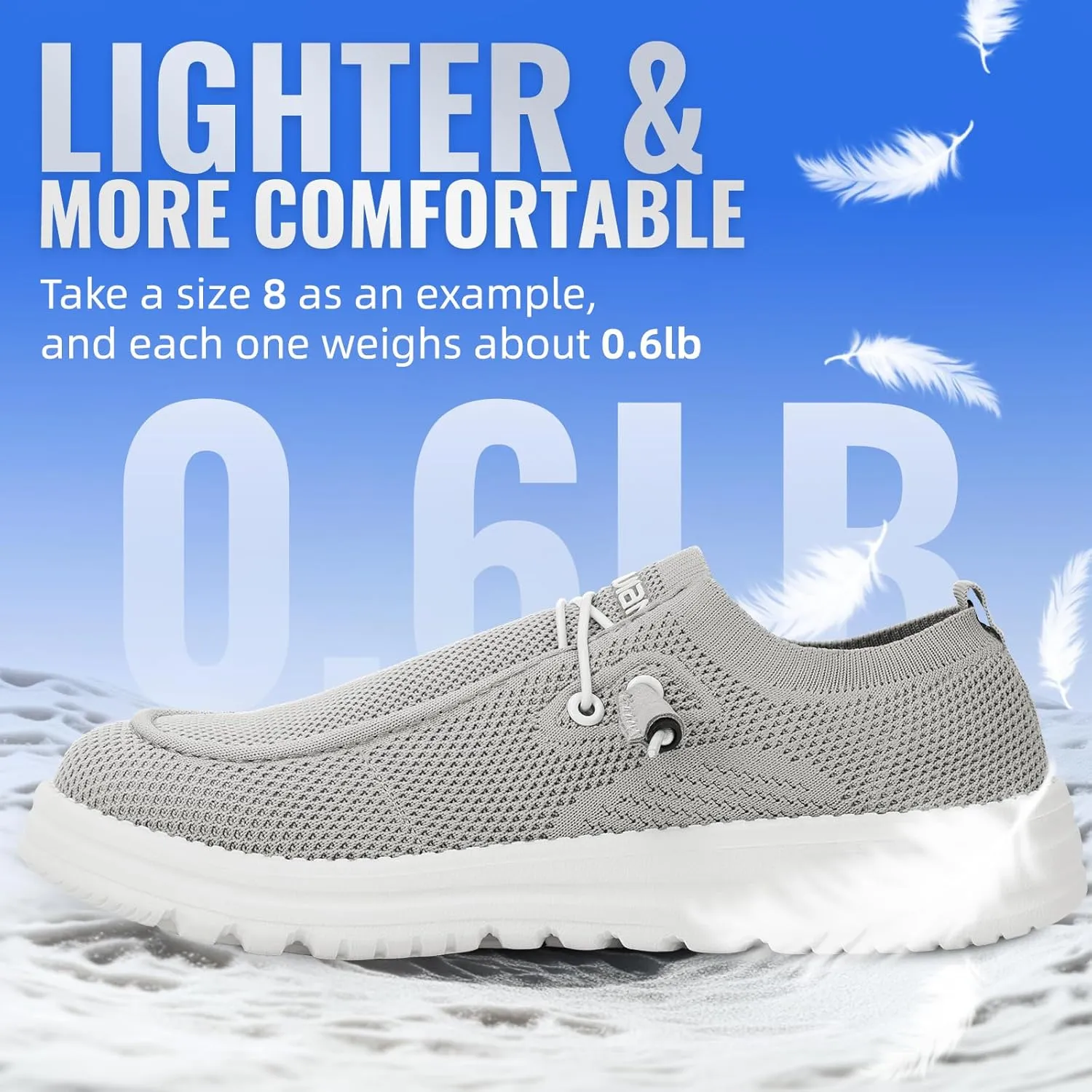 Furuian Slip On Steel Toe Shoes for Men Safety Steel Toe Loafers Comfortable Mens Slip On Work Shoes Lightweight Work Safety Footwear
