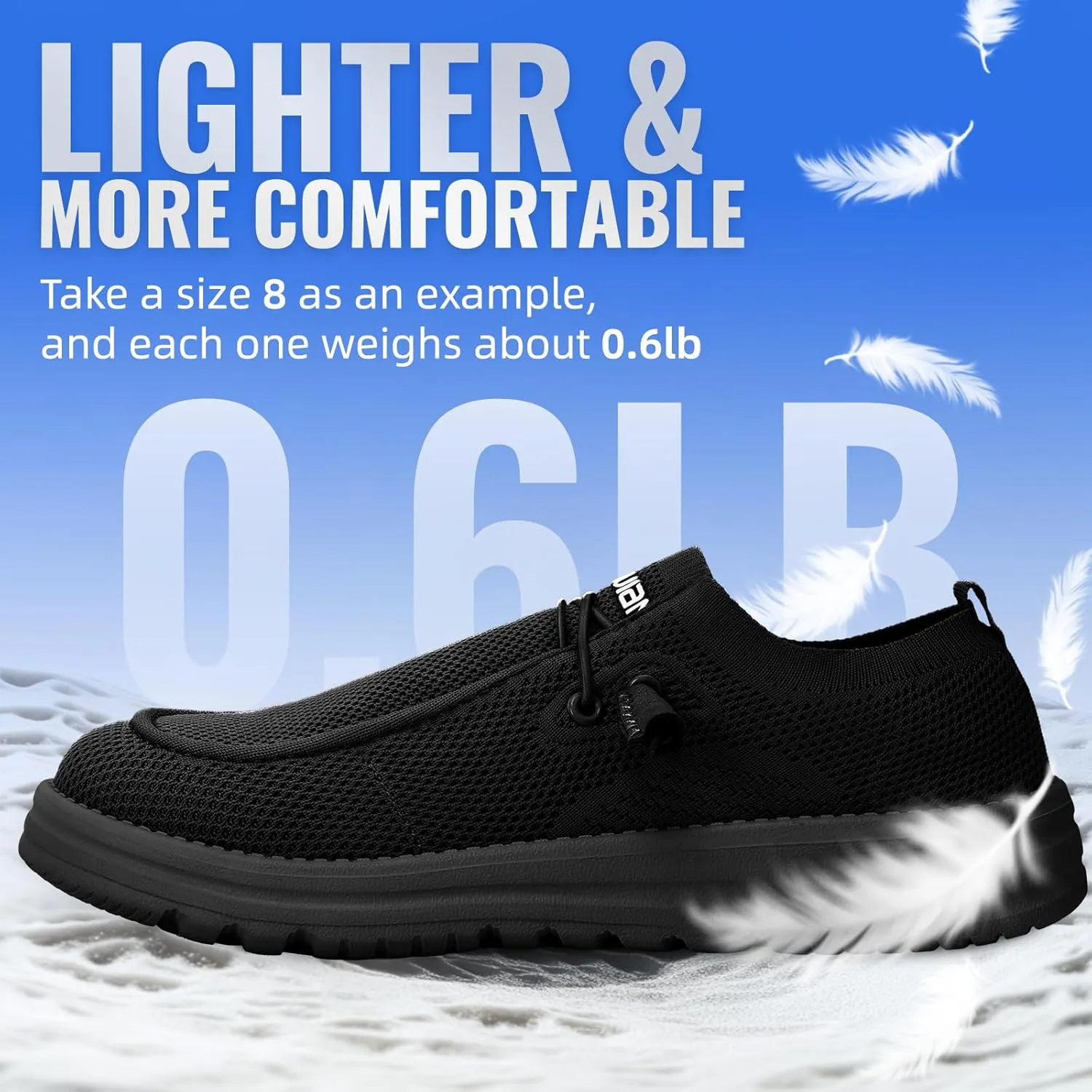 Furuian Slip On Steel Toe Shoes for Men Safety Steel Toe Loafers Comfortable Mens Slip On Work Shoes Lightweight Work Safety Footwear