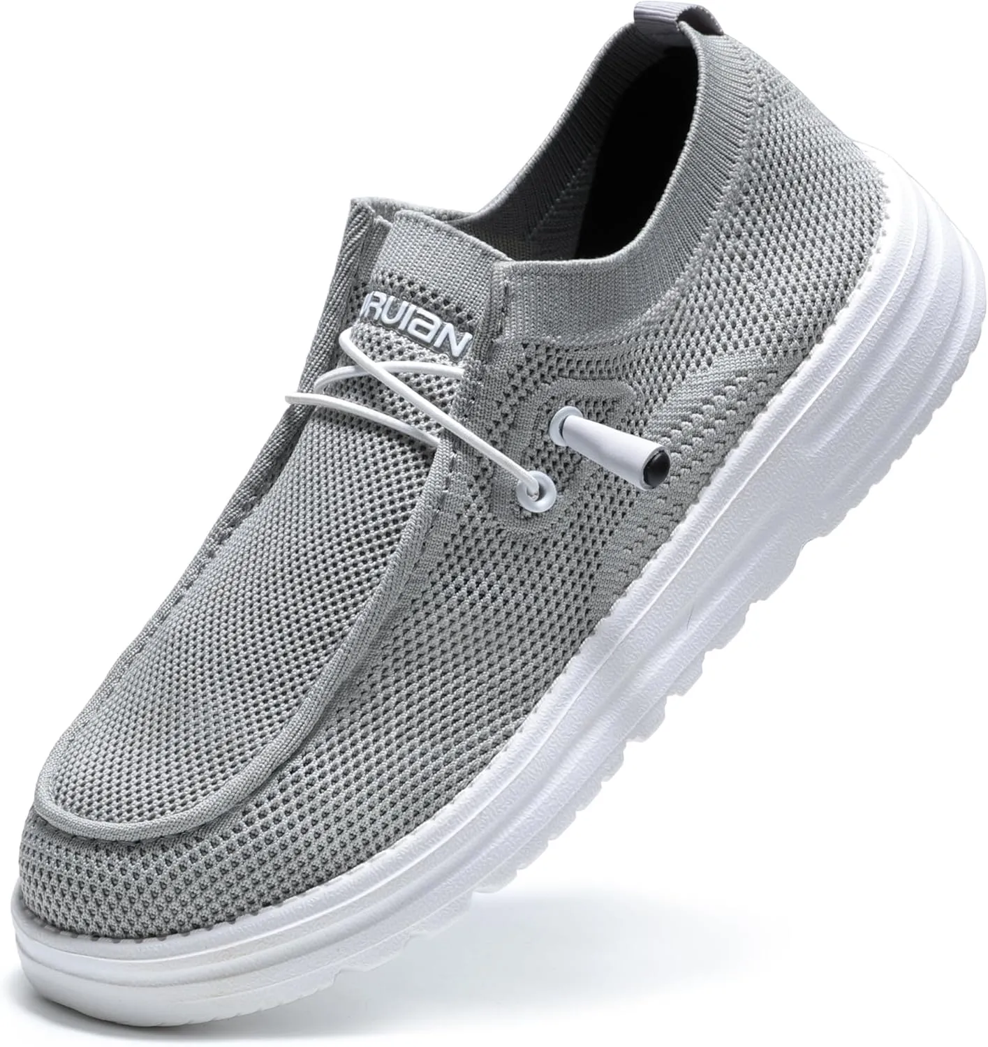 Furuian Slip On Steel Toe Shoes for Men Safety Steel Toe Loafers Comfortable Mens Slip On Work Shoes Lightweight Work Safety Footwear