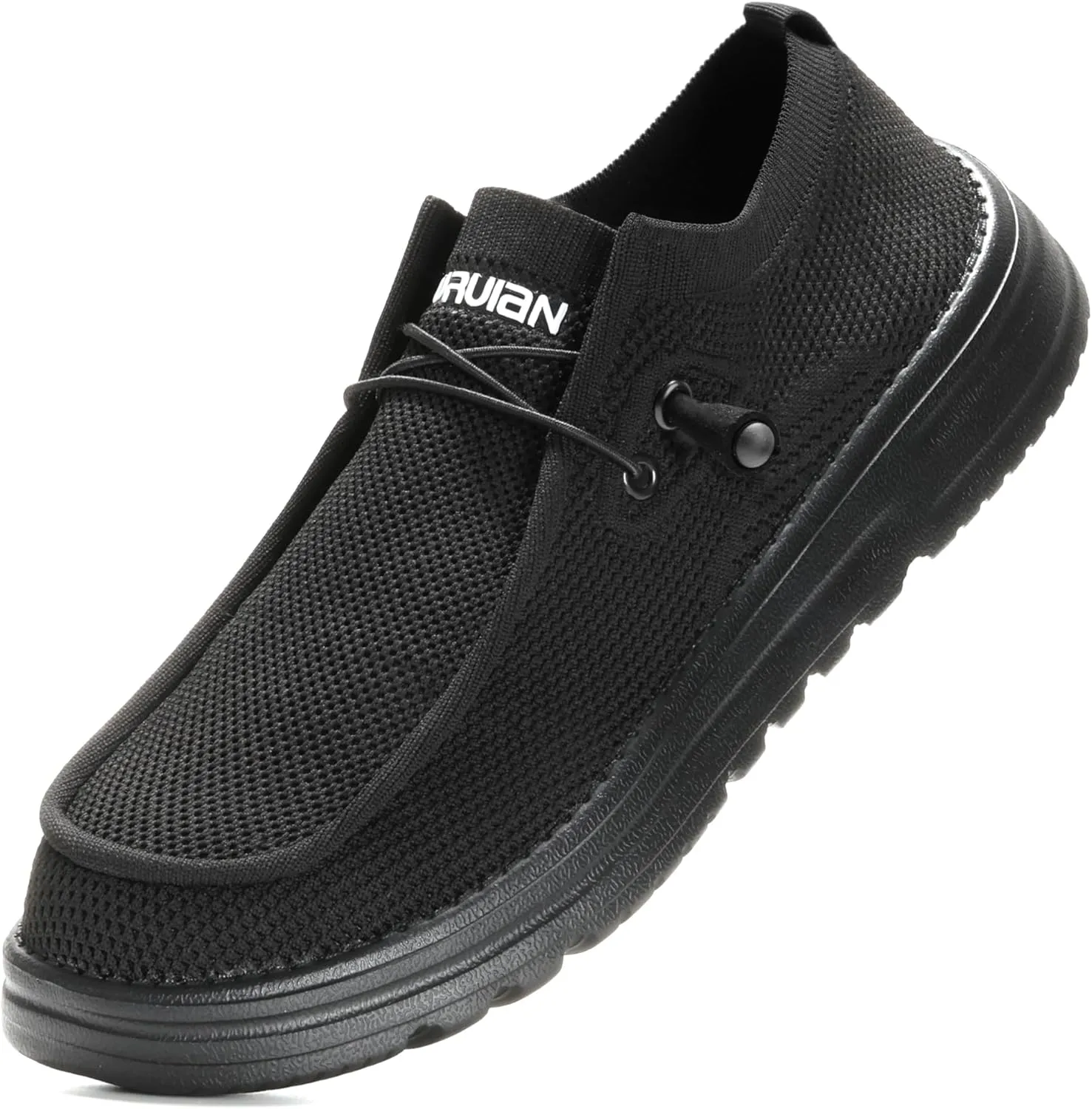 Furuian Slip On Steel Toe Shoes for Men Safety Steel Toe Loafers Comfortable Mens Slip On Work Shoes Lightweight Work Safety Footwear