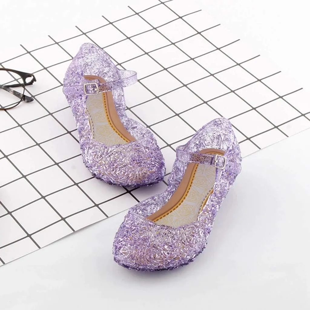 Girls Black Dress Shoes,Kids Girls Sandals Wedge Cosplay Party Princess Shoes Infant Baby Kawaii Shoes 3-12 Years