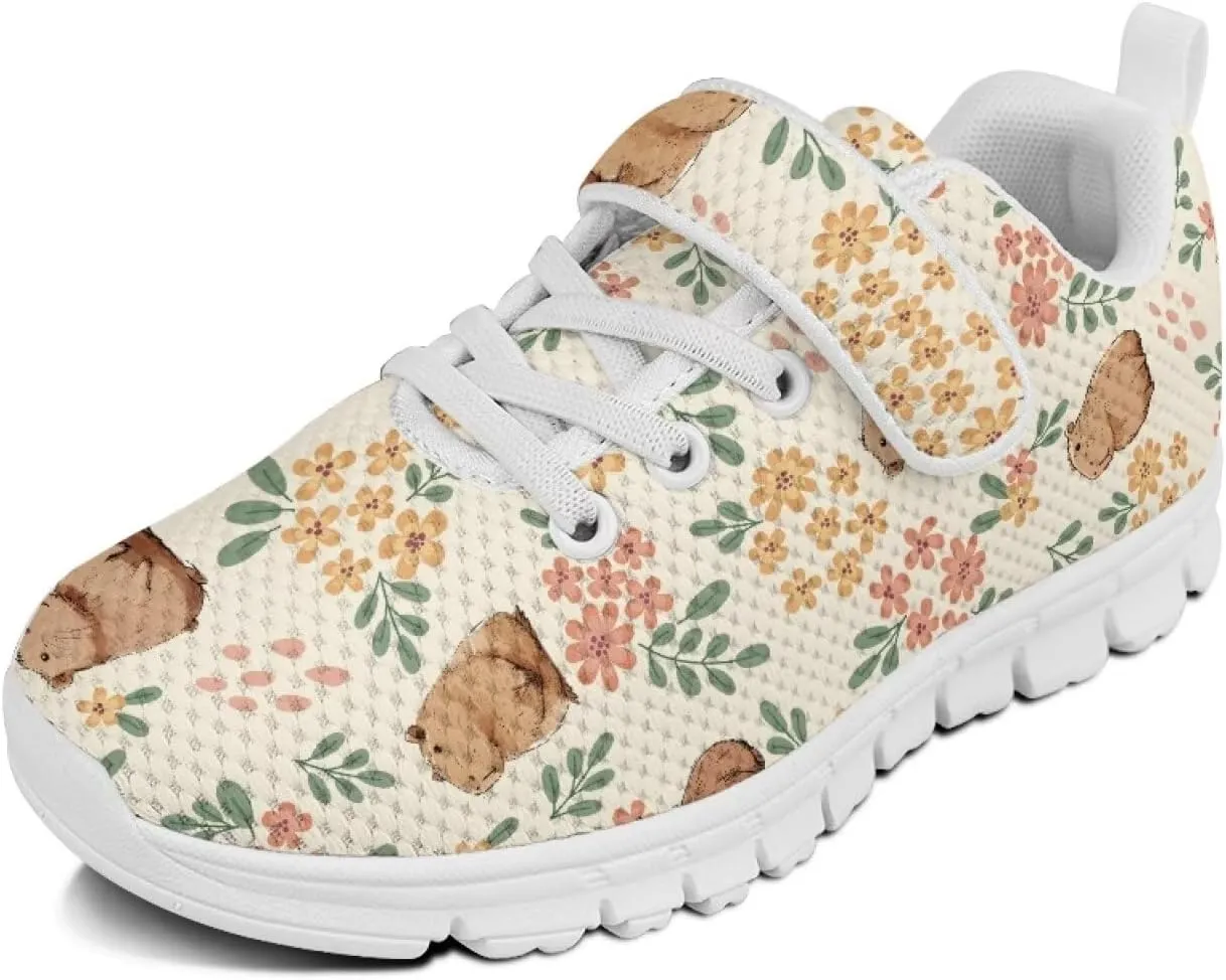 Girls Boys Comfortable Strap Sneakers with One Strap Low Top Slip On Sneaker Wide Barefoot Shoes Comfy Sports Shoes