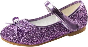 Girls Princess Shoes Glitter Bowknot parkle ary Jane ow Heel lats Wedding Birthday Part Prom Footwear Shoes