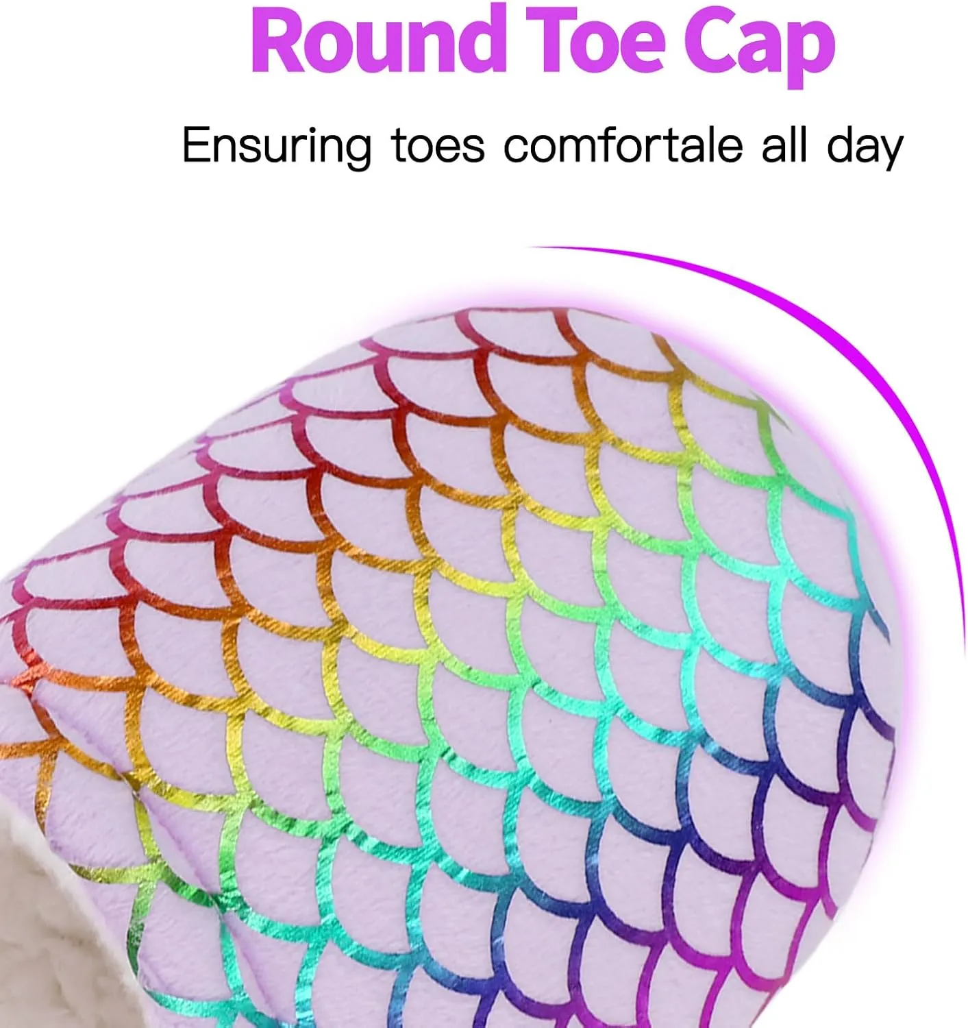 Girls Slippers Mermaid Princess No-Slip Comfy House Slippers Memory Foam House Shoes for Girls Bedroom Indoor Outdoor