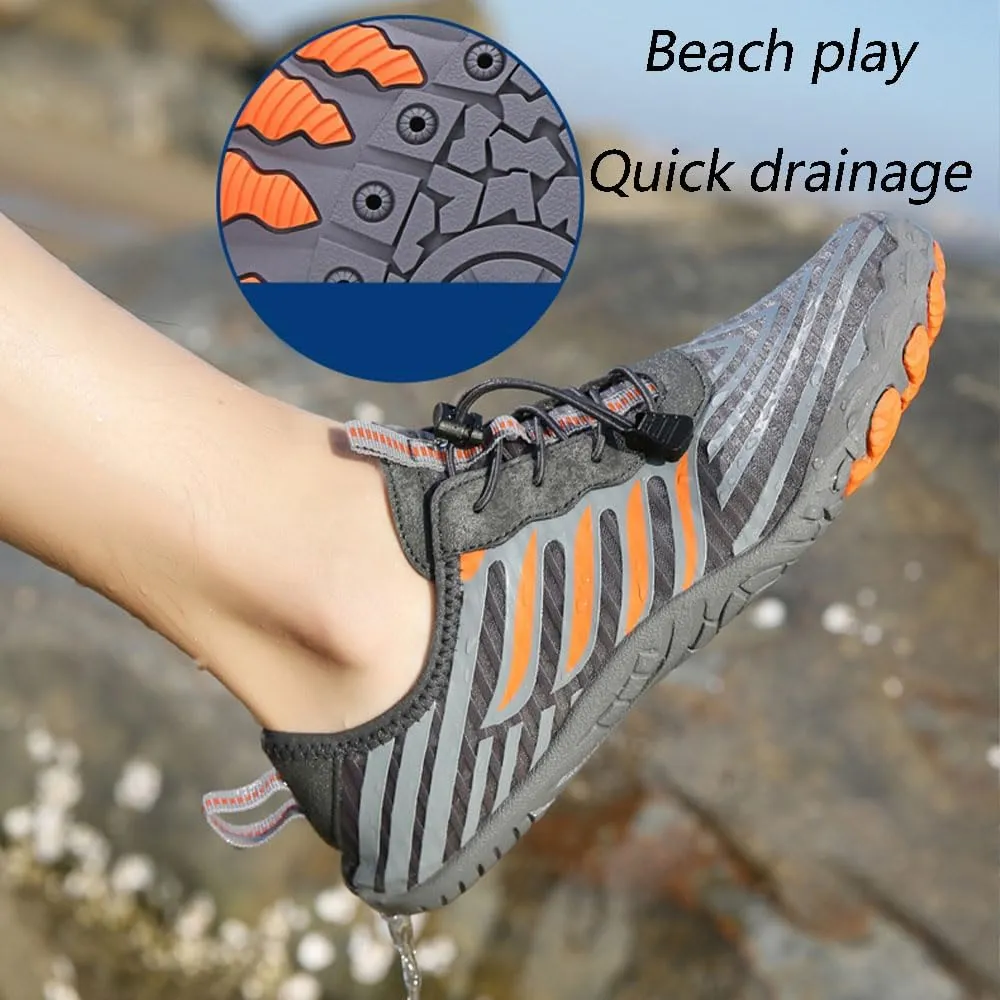 Grounded Footwear for Women Men with Neuropathy, Quick Dry Hike Barefoot Shoes, Comfortable Non-Slip Wide Toe Box Trail Running
