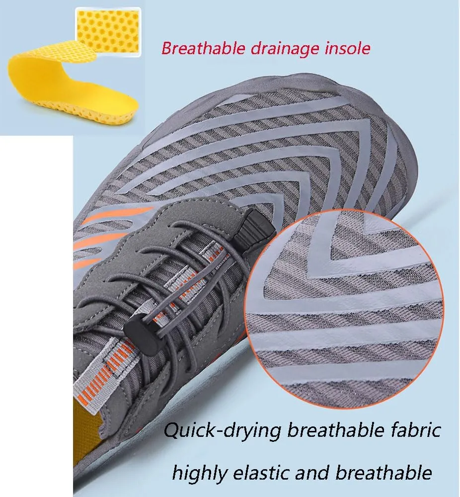 Grounded Footwear for Women Men with Neuropathy, Quick Dry Hike Barefoot Shoes, Comfortable Non-Slip Wide Toe Box Trail Running