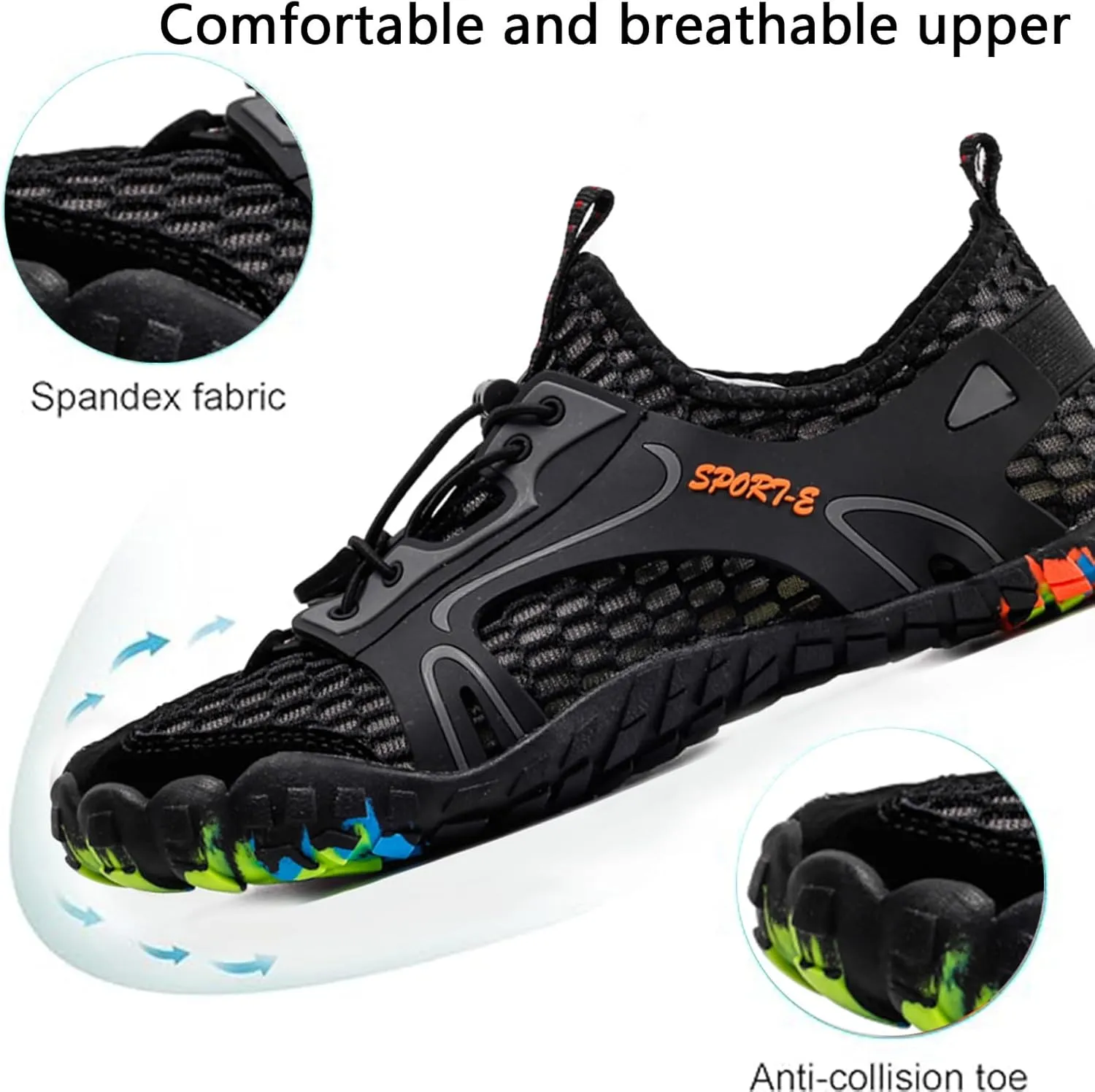 GUNIYIFS Adult Water Shoes Lightweight Men Barefoot Shoes Women Wide Toe Box Breathable, Non-Slip Walking Outdoor Athletic Beach Shoe