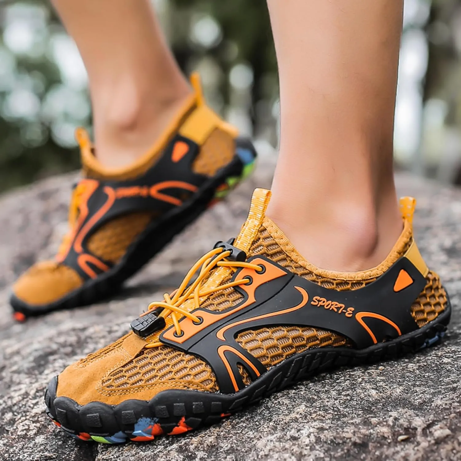 GUNIYIFS Adult Water Shoes Lightweight Men Barefoot Shoes Women Wide Toe Box Breathable, Non-Slip Walking Outdoor Athletic Beach Shoe