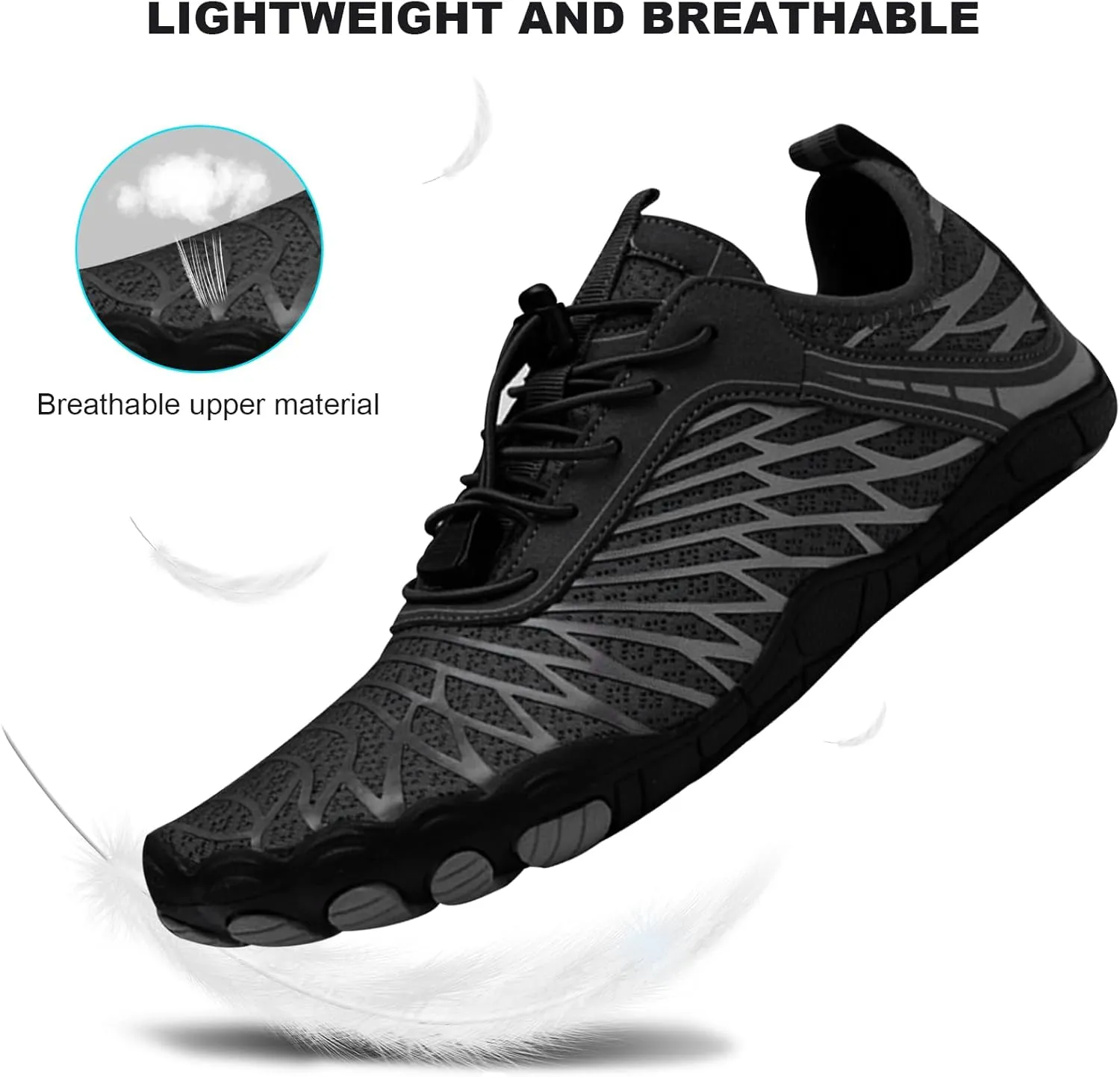 Hike Barefoot Shoes for Women Men 2025Newly Pro Water Shoes Wide Toe Box Grounded Comfort Footwear Breathable Zero Drop Footwear for Beach Pool Aqua Swim Surf Hiking Walking