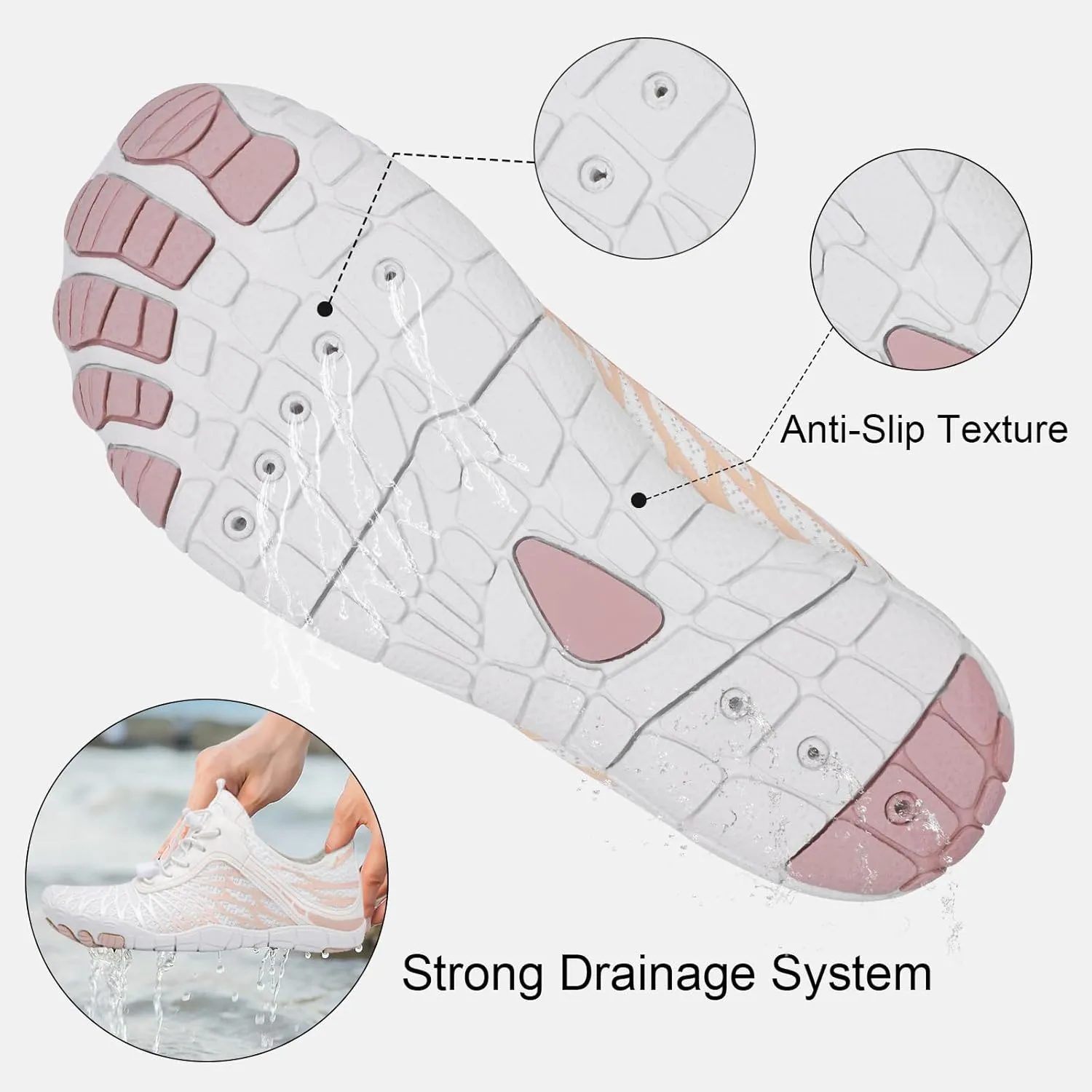 Hike Barefoot Shoes for Women Men 2025Newly Pro Water Shoes Wide Toe Box Grounded Comfort Footwear Breathable Zero Drop Footwear for Beach Pool Aqua Swim Surf Hiking Walking