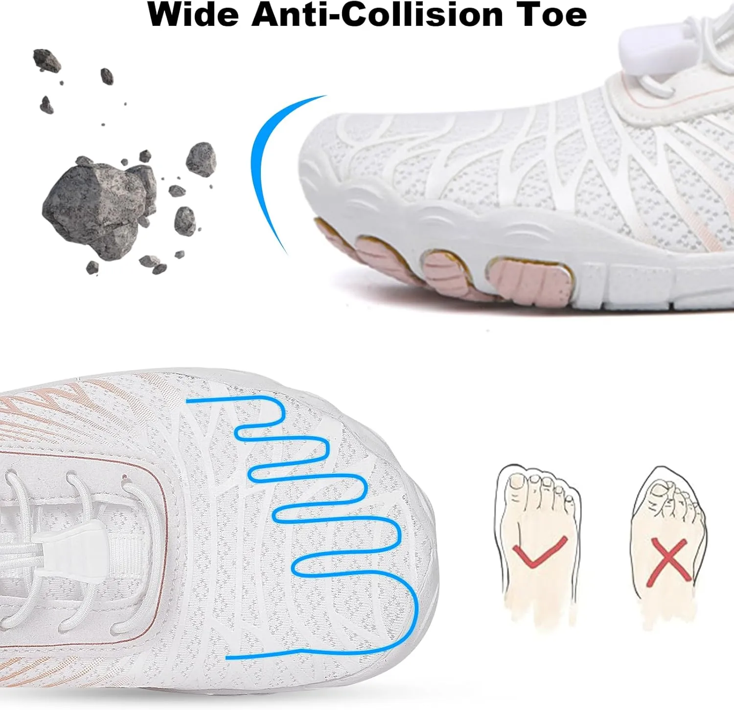 Hike Barefoot Shoes for Women Men 2025Newly Pro Water Shoes Wide Toe Box Grounded Comfort Footwear Breathable Zero Drop Footwear for Beach Pool Aqua Swim Surf Hiking Walking