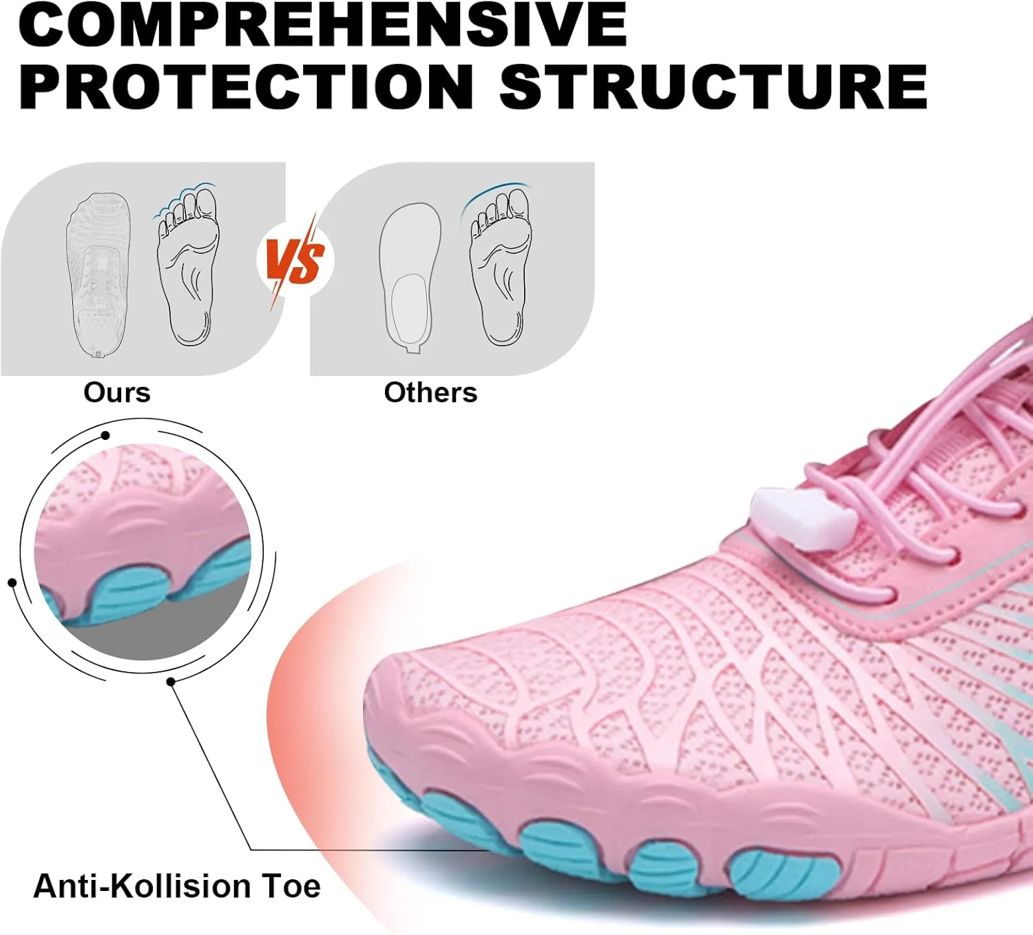 Hike Barefoot Shoes for Women Men 2025Newly Pro Water Shoes Wide Toe Box Grounded Comfort Footwear Breathable Zero Drop Footwear for Beach Pool Aqua Swim Surf Hiking Walking