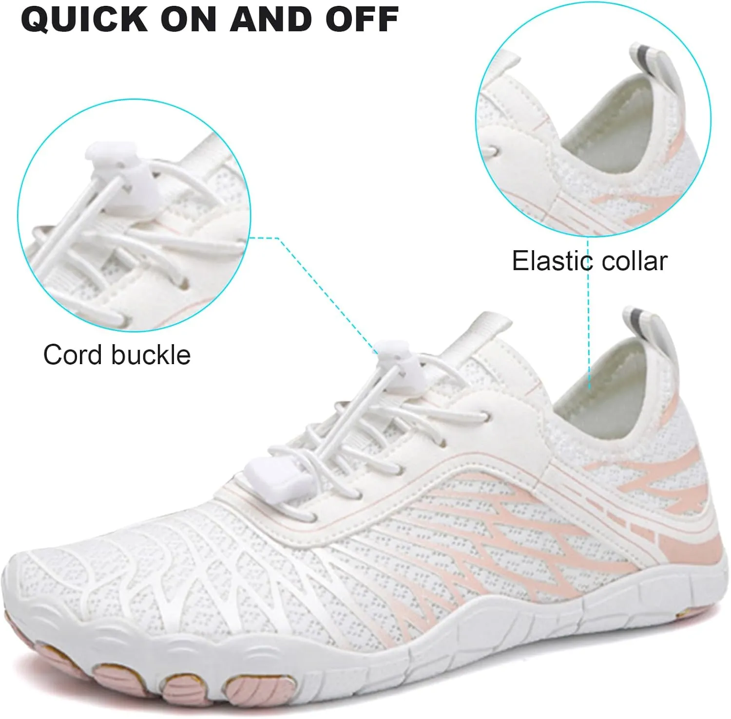 Hike Barefoot Shoes for Women Men 2025Newly Pro Water Shoes Wide Toe Box Grounded Comfort Footwear Breathable Zero Drop Footwear for Beach Pool Aqua Swim Surf Hiking Walking