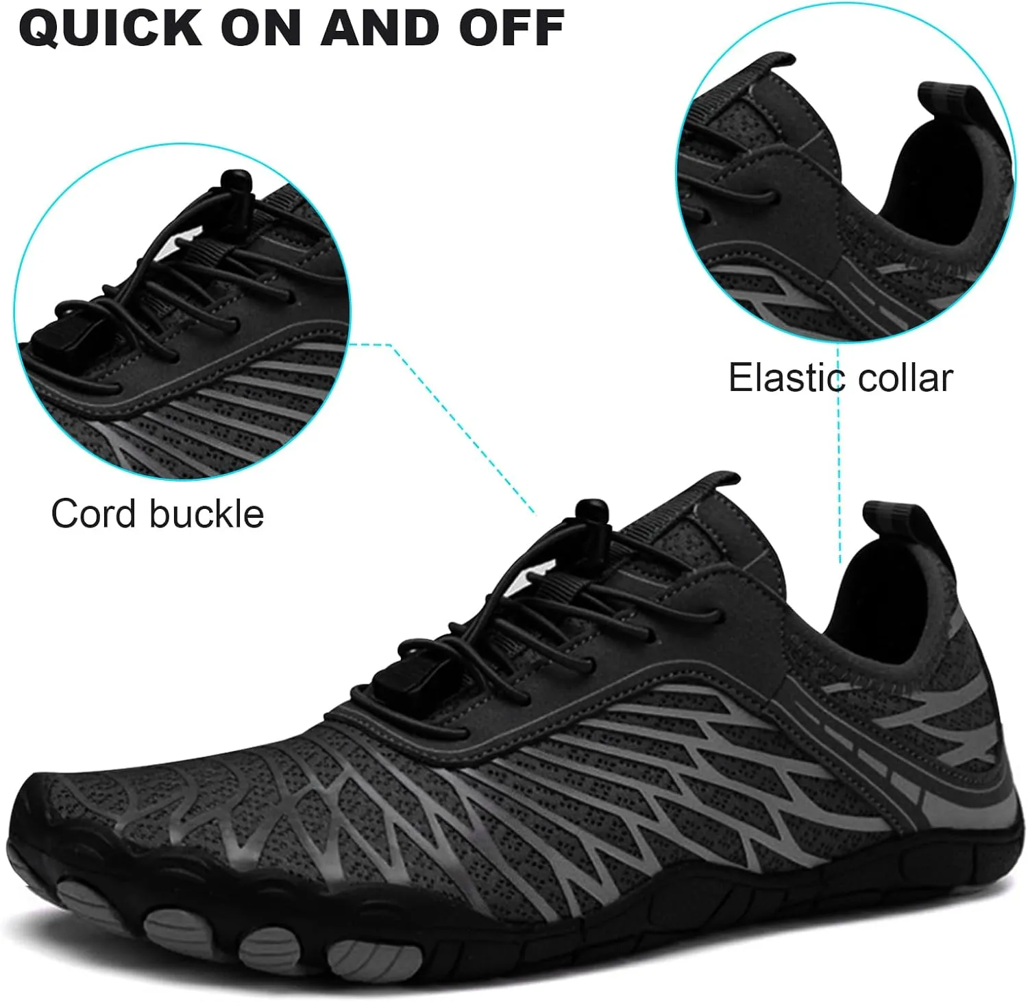 Hike Barefoot Shoes for Women Men 2025Newly Pro Water Shoes Wide Toe Box Grounded Comfort Footwear Breathable Zero Drop Footwear for Beach Pool Aqua Swim Surf Hiking Walking